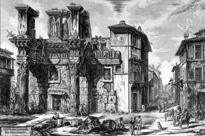 Veduta dei resti del Foro di Nerva, dalla serie 